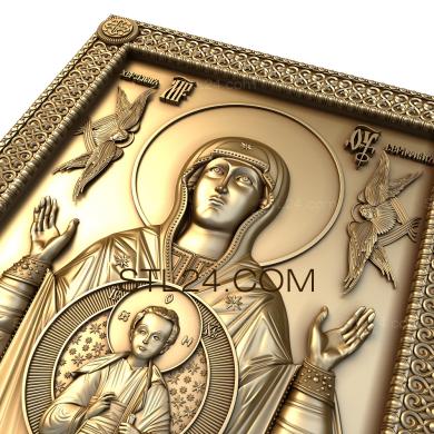 Иконы (Икона Божией Матери Знамение, IK_0167) 3D модель для ЧПУ станка